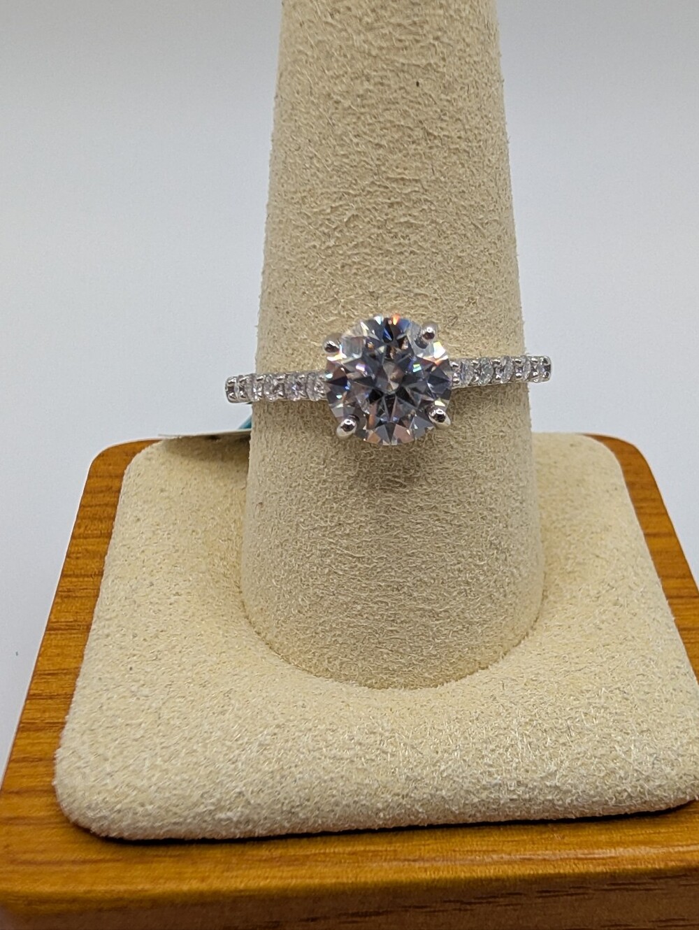 2.29 CTW Moissanite Solitaire Ring 925 Sterling Silver Sz 10 VVS D